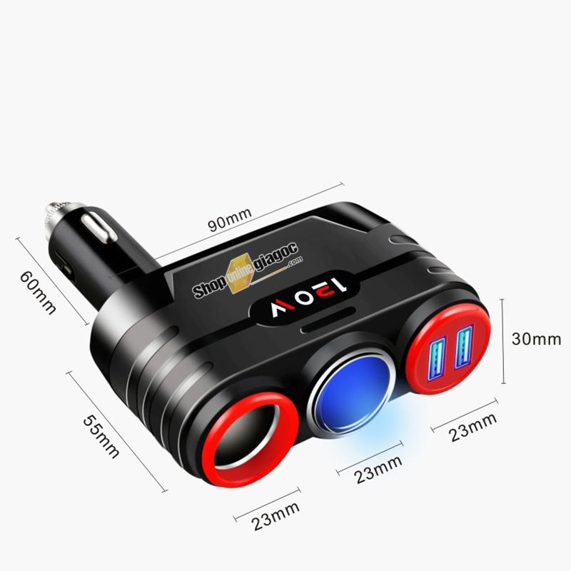 [HCM]Bộ Chia 2 12v-24v 2 Cổng Sạc USB SPW08