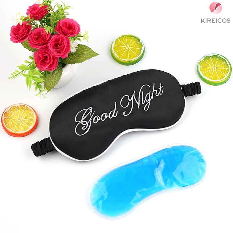 [HCM]Bịt Mắt Lụa Tơ Tằm Chữ Good Night Có Gel