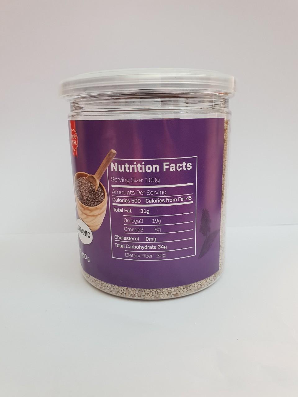 Hạt Chia Mỹ Sunfood Trắng 250g