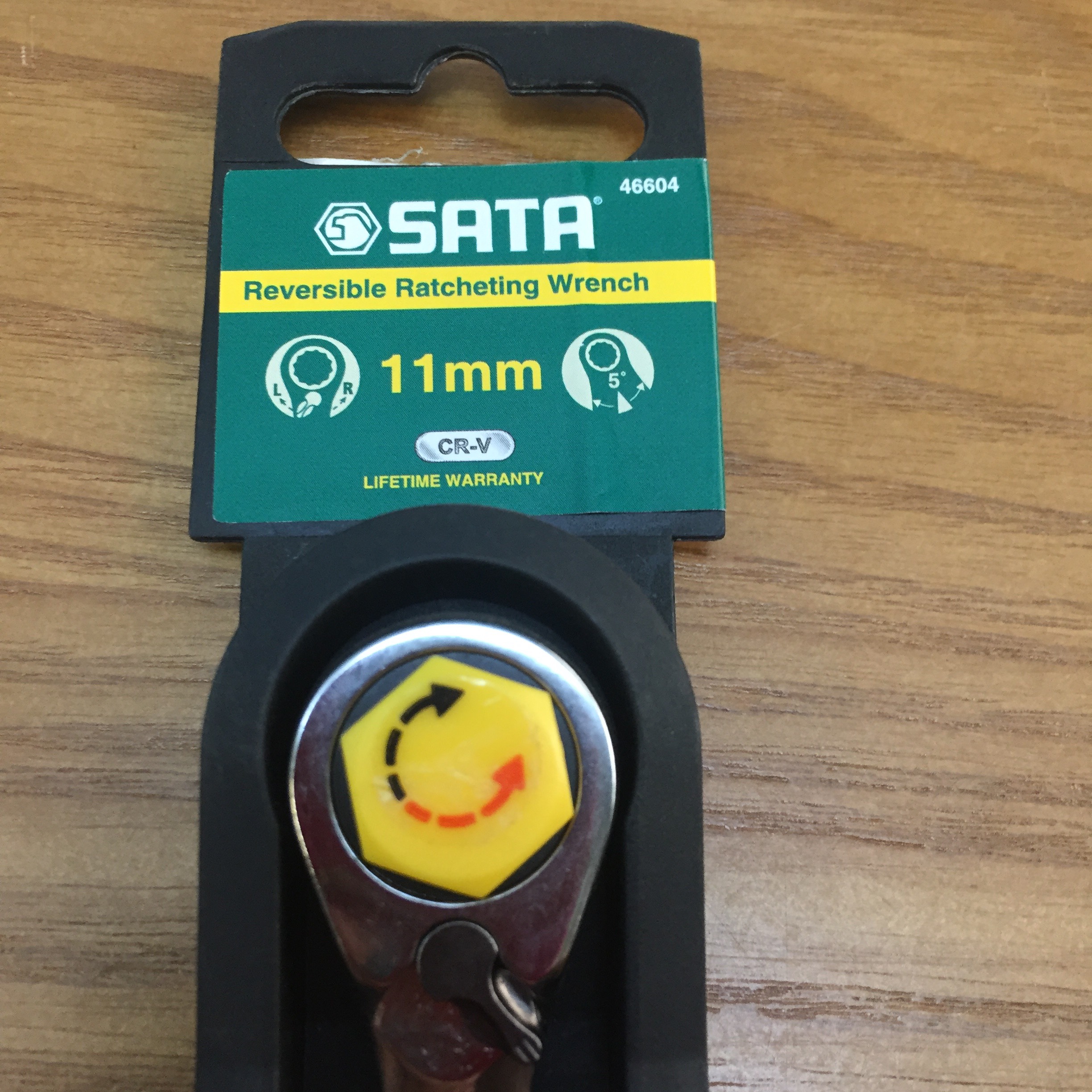 Cờ lê vòng miệng tự động đảo chiều sata 11mm 46604