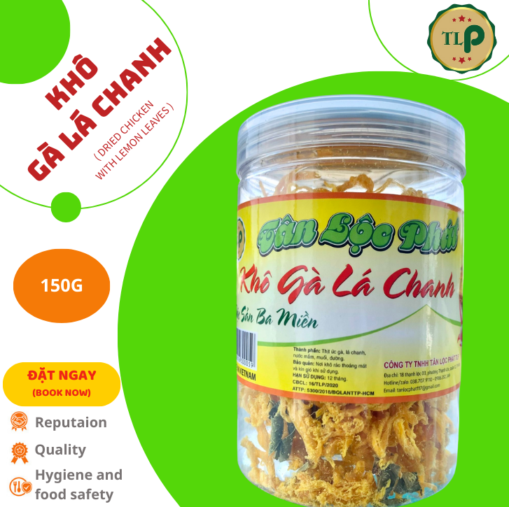 KHÔ GÀ LÁ CHANH TÂN LỘC PHÁT HŨ 150G