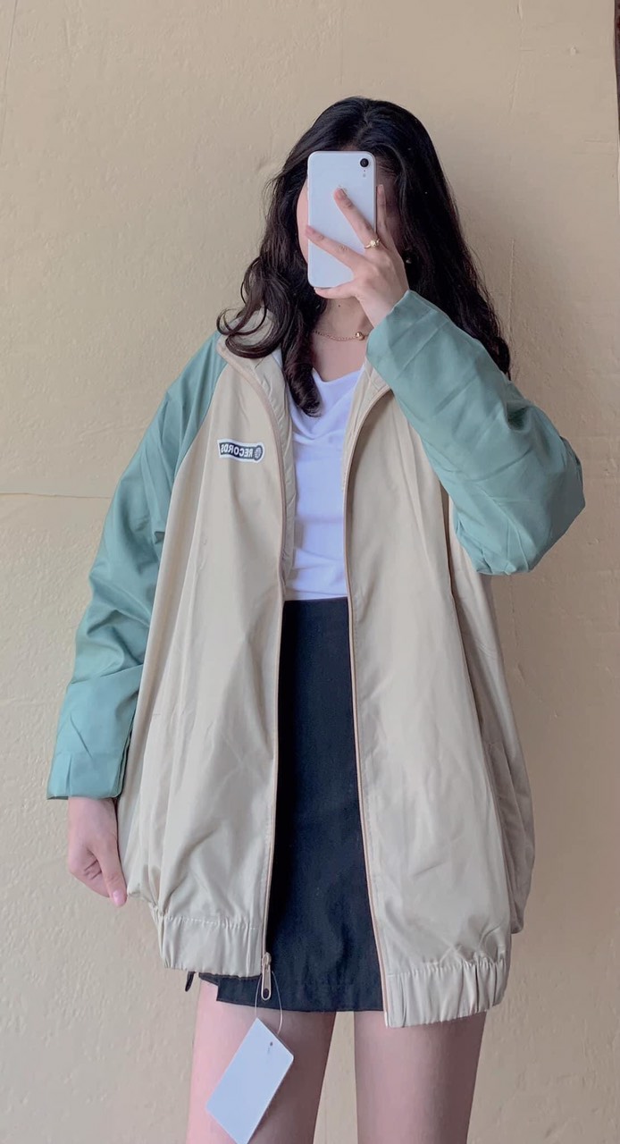 Áo Khoác Dù Bomber Nam Nữ Phong Cách Hàn Quốc, Áo khoác Khóa Kéo 2 Lớp From Rộng Dáng Dài Đi Học Đi Chơi Bao Hot