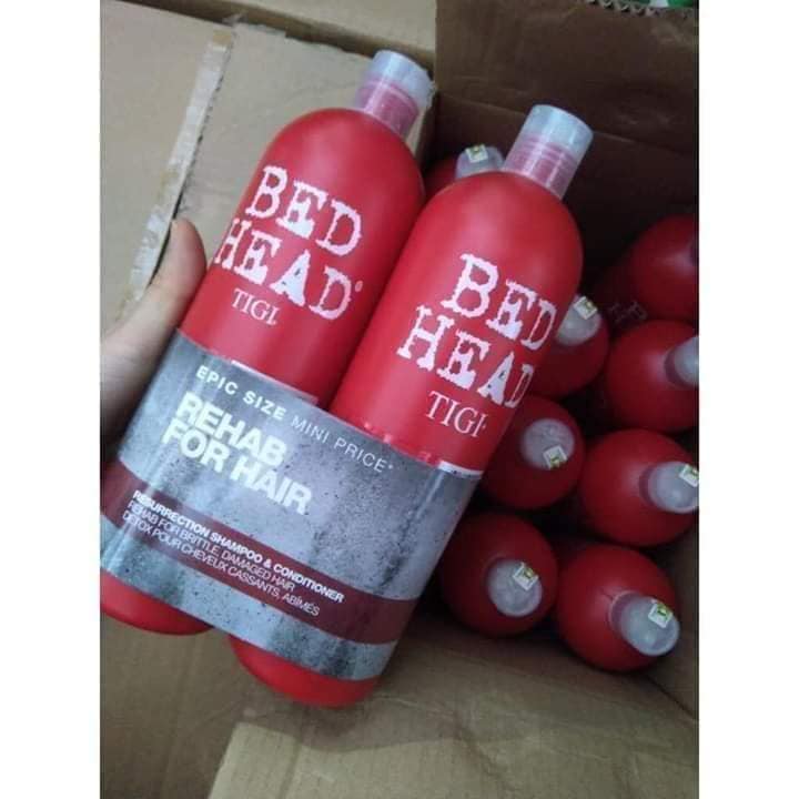 Cặp Dầu gội - xả TIGI Bed Head màu đỏ