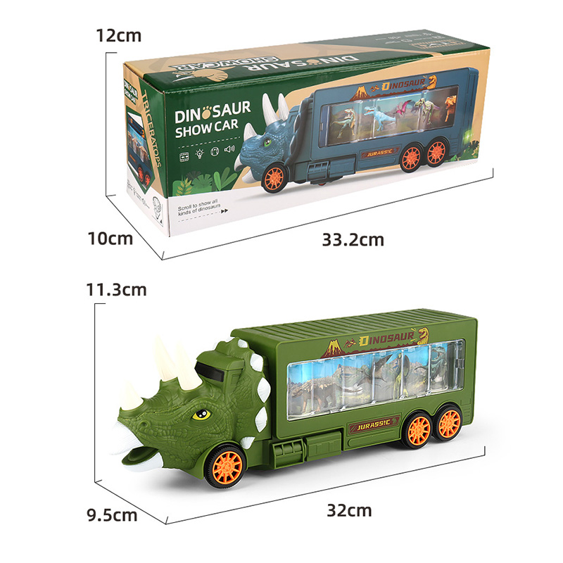Đồ chơi trẻ em container khủng long phát sáng có nhạc- hot