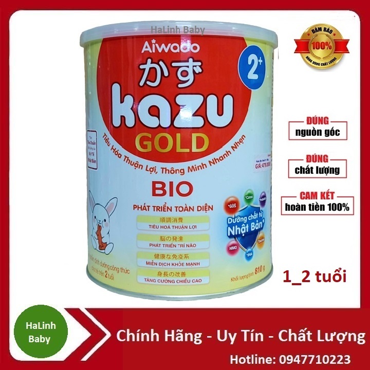 Sữa Kazu gold Bio 0+ 1+ 2+ 810g (HSD mới nhất)