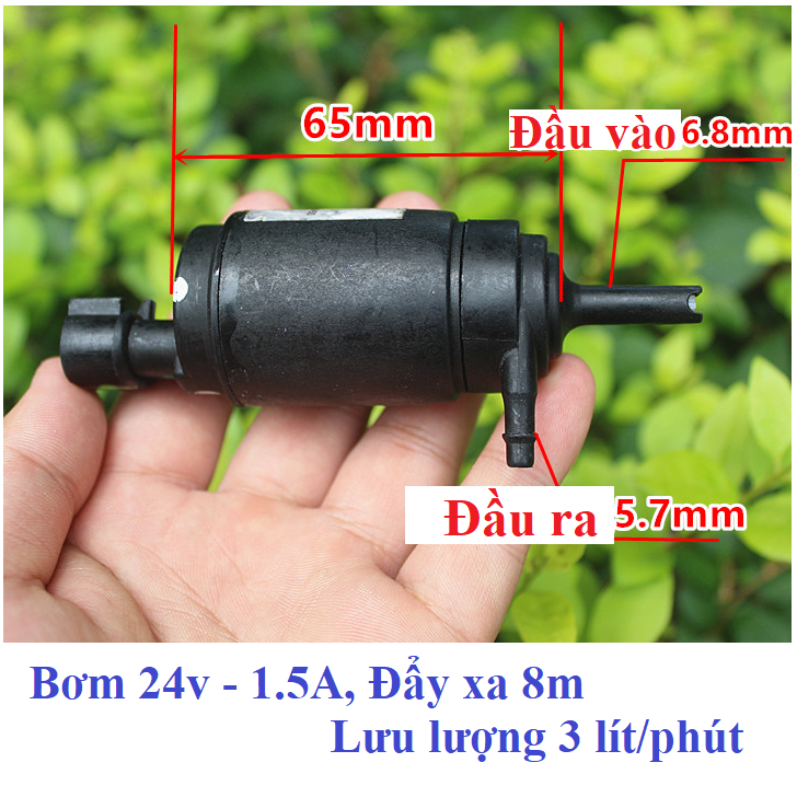 [HCM]Bơm tuần hoàn bơm rửa kính xe hơi 12v-24v