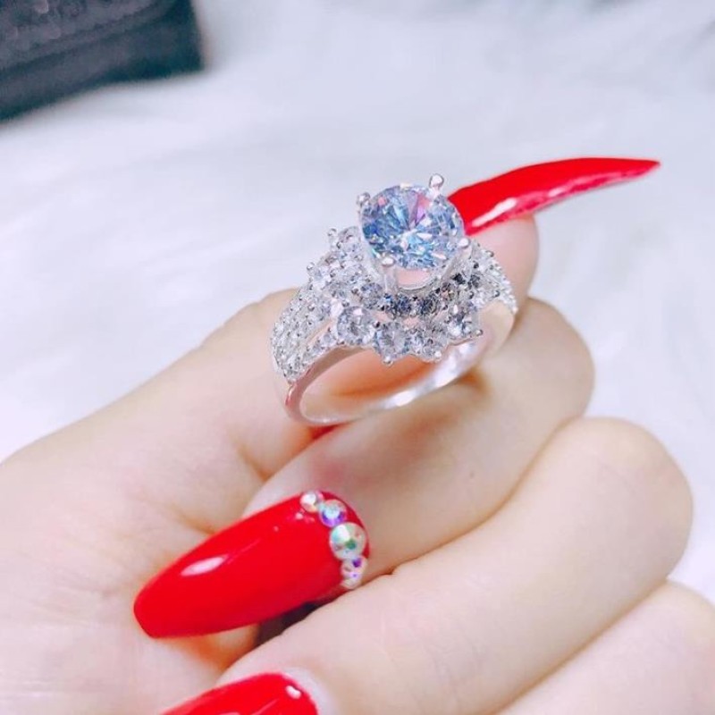 Nhẫn nữ đính đá cao trẻ trung, thời trang, chất liệu bạc 925 cao cấp- JQN gian hàng chính hãng cam kết bạc chuẩn, chất lượng không lo đen xỉn