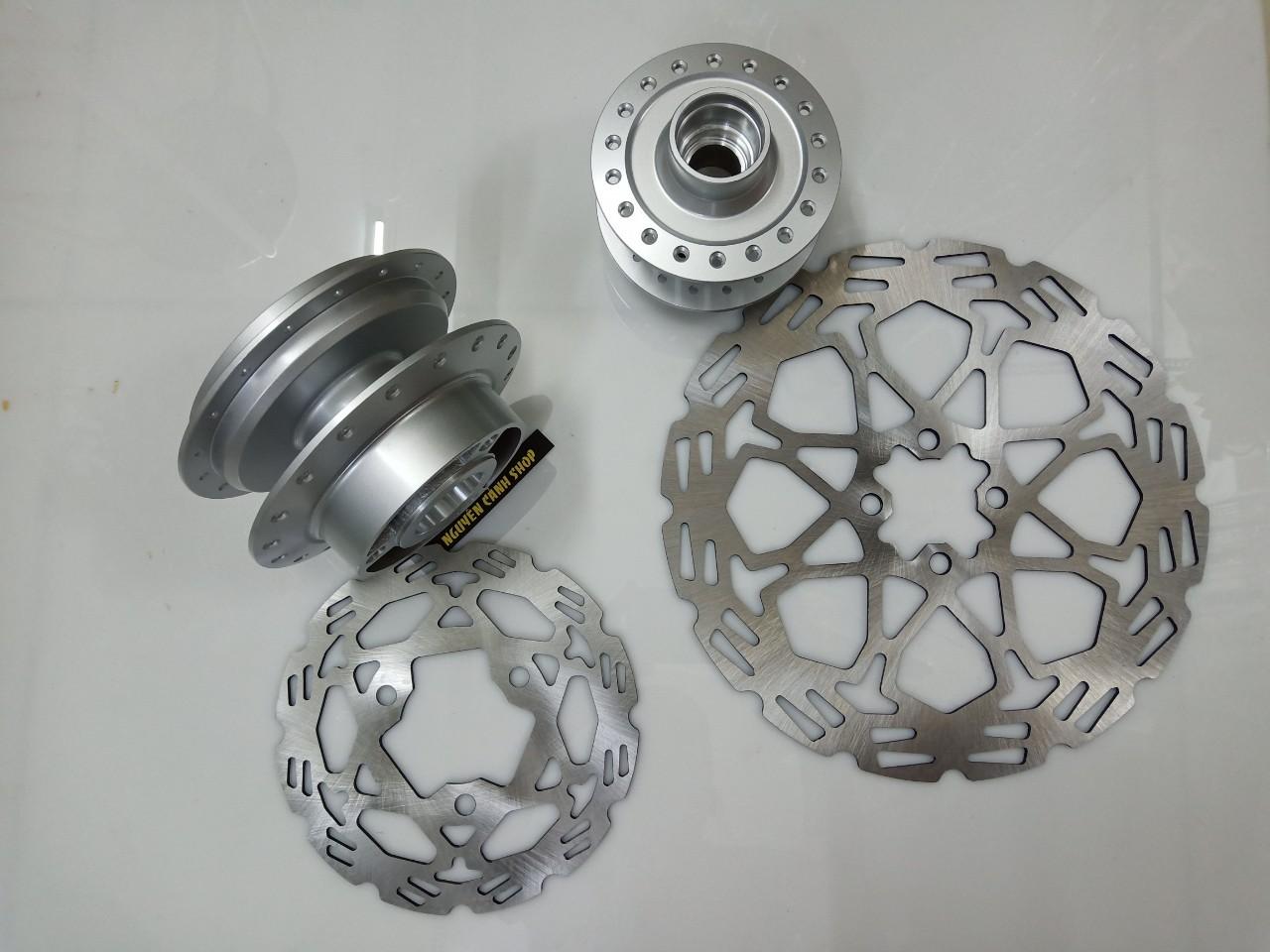 [HCM]Đùm xe raider trước sau full đĩa màu bạc