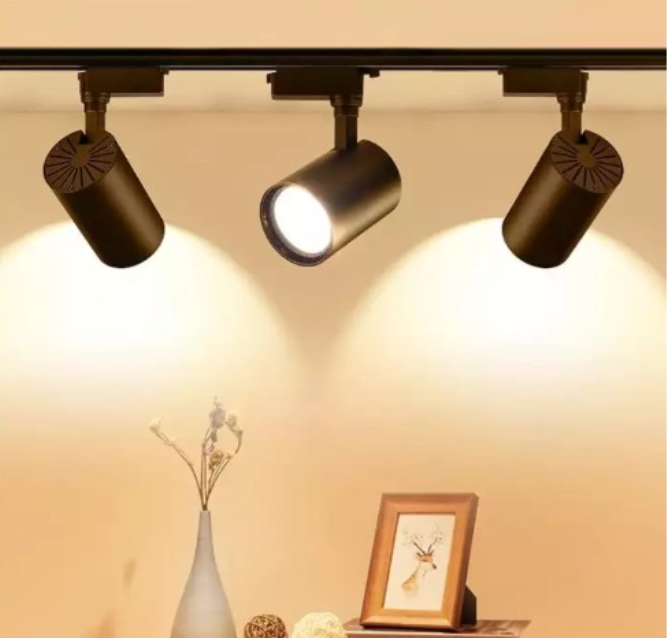 [HCM]Đèn rọi ray 10W COB vỏ đen ánh sáng vàng nắng