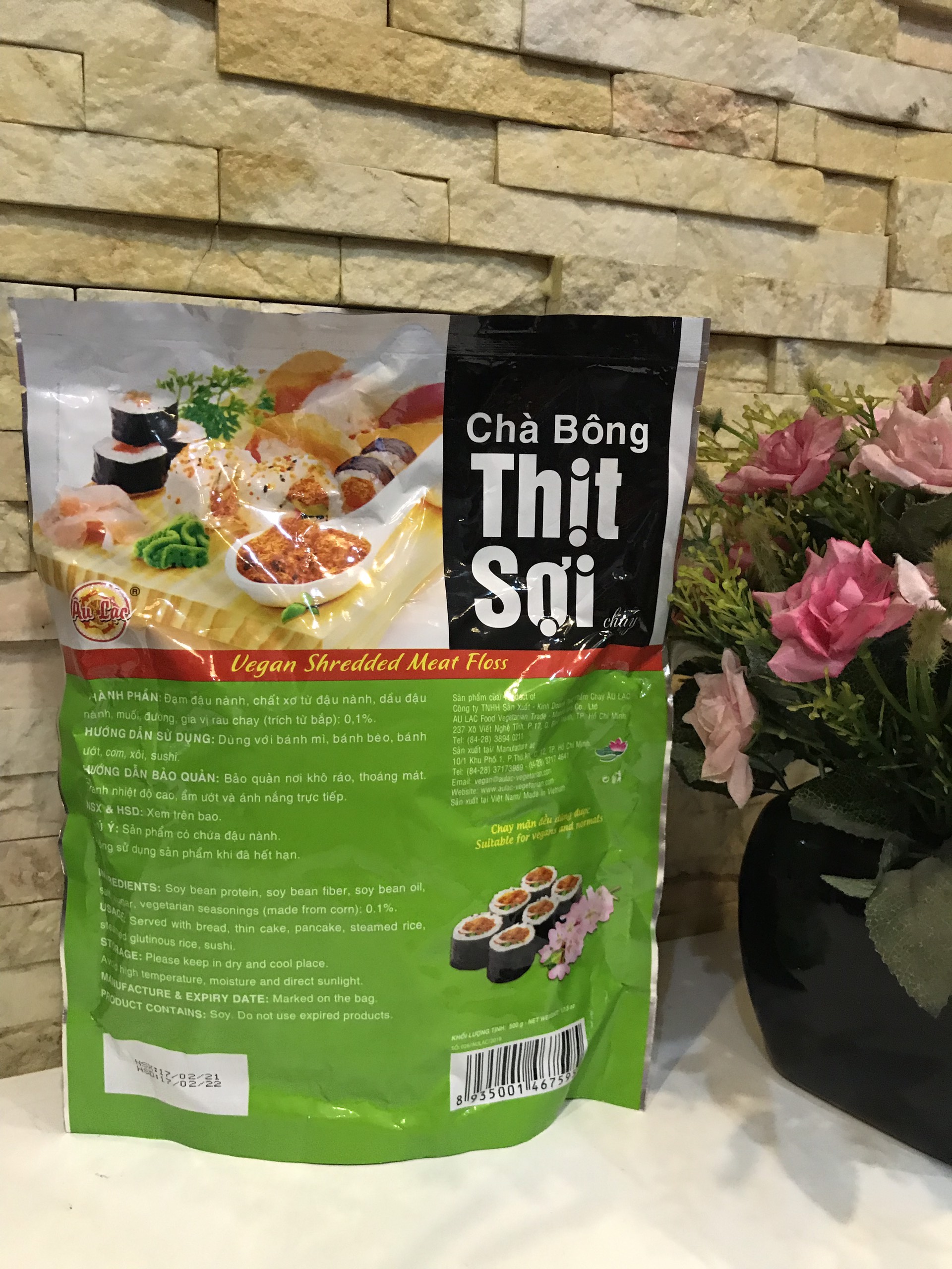 CHÀ BÔNG SỢI CHAY ÂU LẠC 500 GRAM