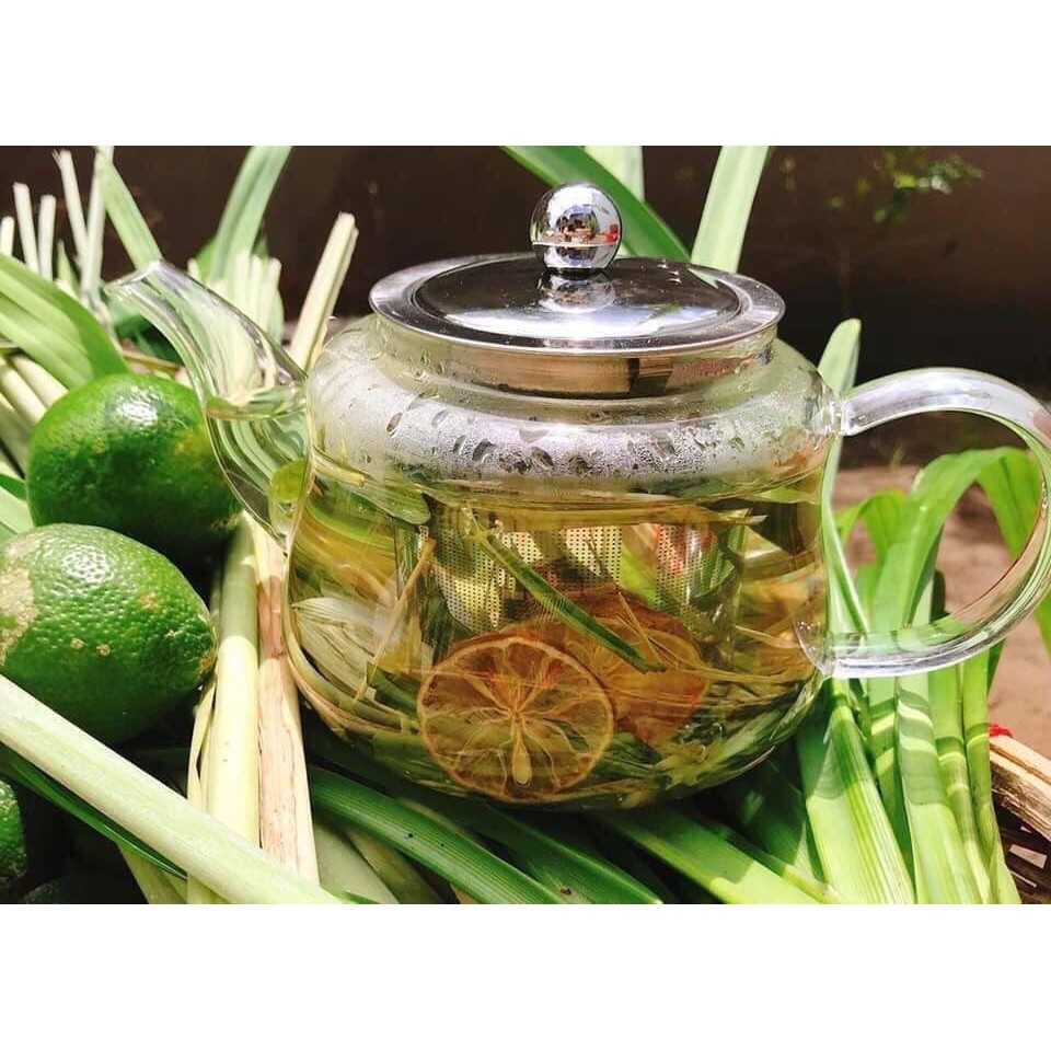 [Combo 110 gram NGUYÊN LIỆU]  Trà chanh sả lá dứa - Giảm cân Detox