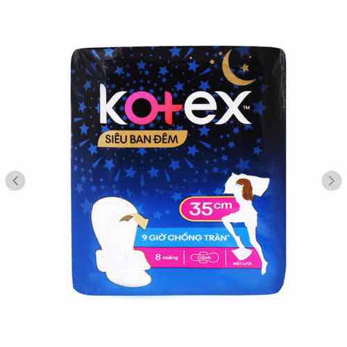 Lốc 8 gói băng vệ sinh kotex đêm 35cm 3 miếng