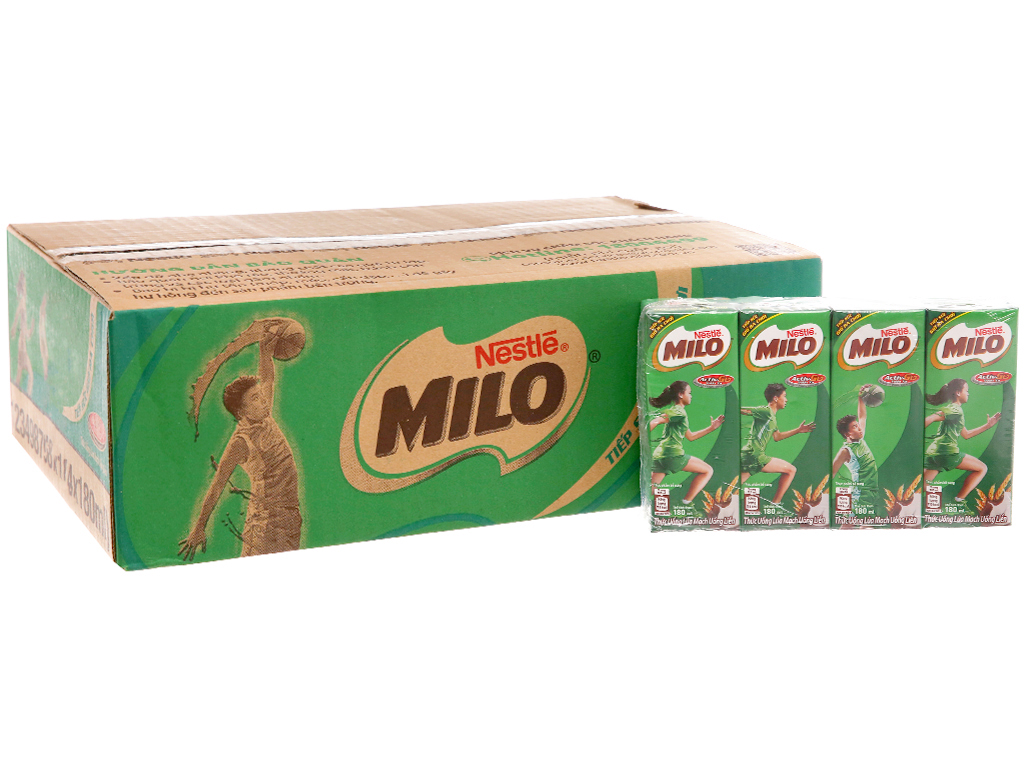 Sữa Milo Lúa Mạch Lốc 4 Hộp 180ml/110ml Date mới