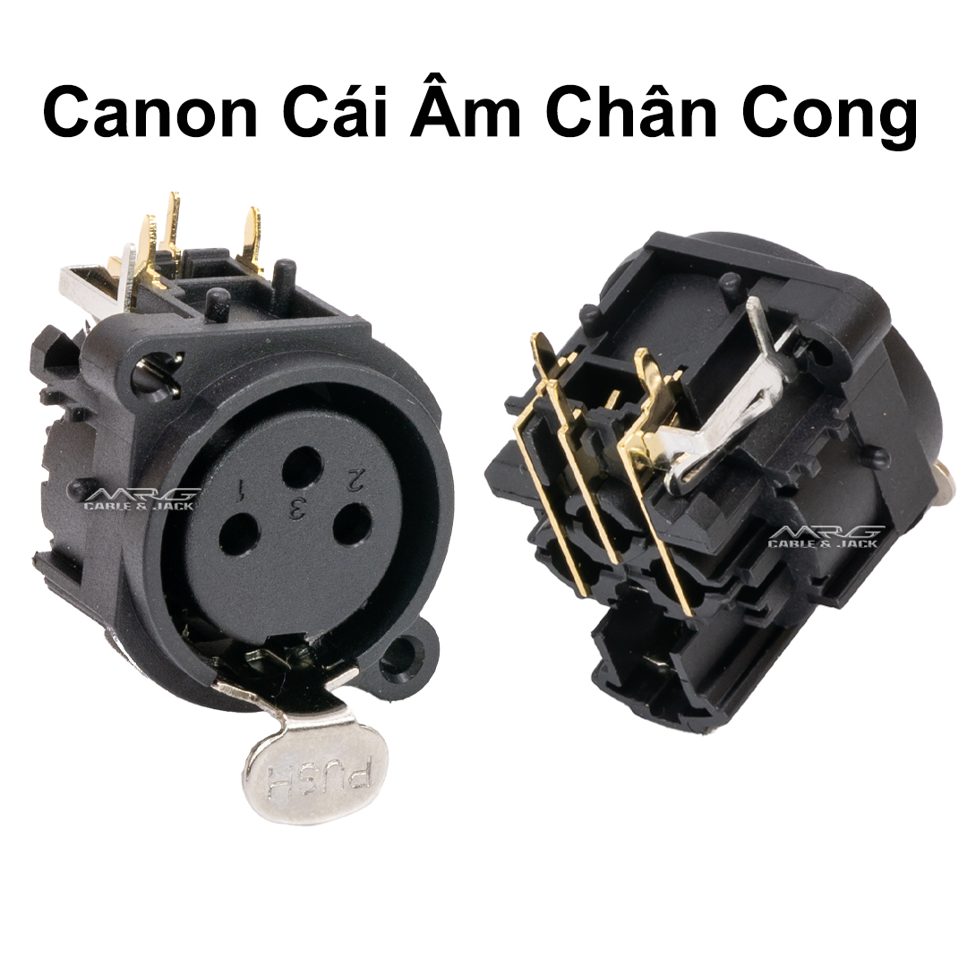 Jack Canon Âm Chân Cong (ổ cắm jack canong xlr) giá 1 chiếc.