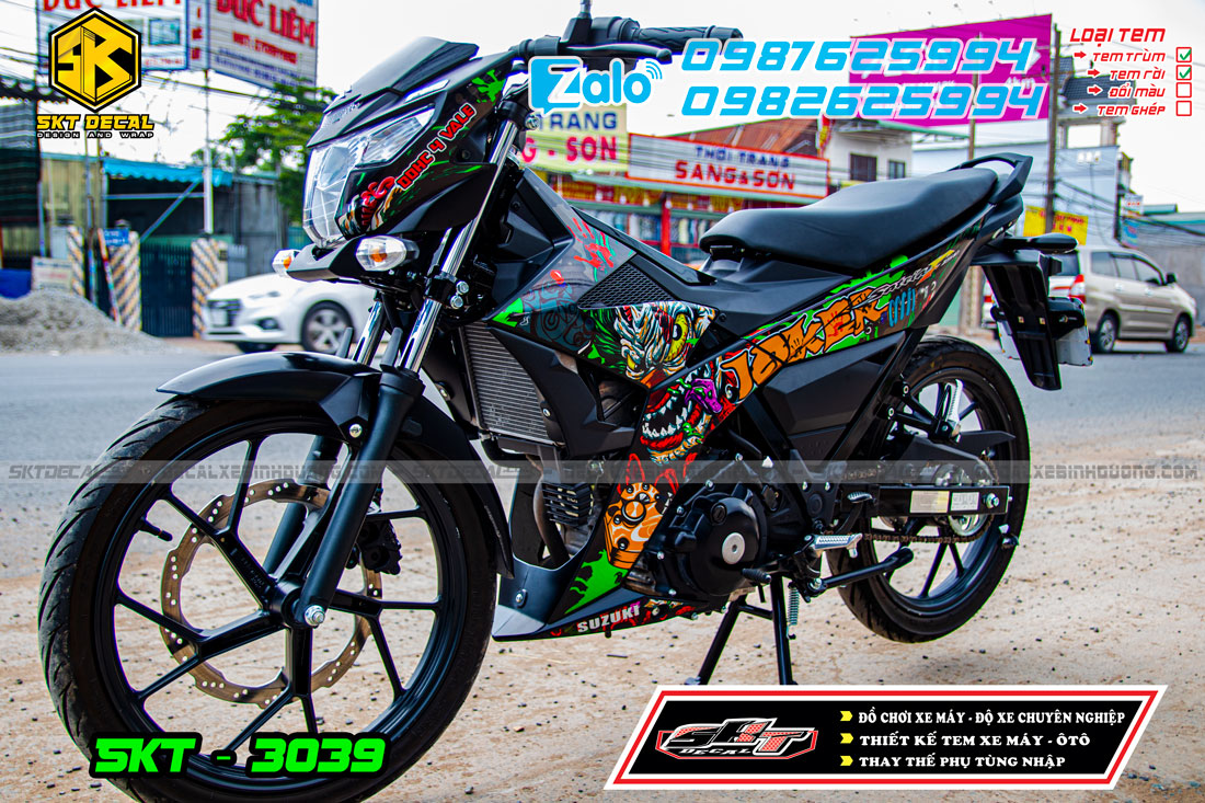 tem trùm satria xanh đen joker