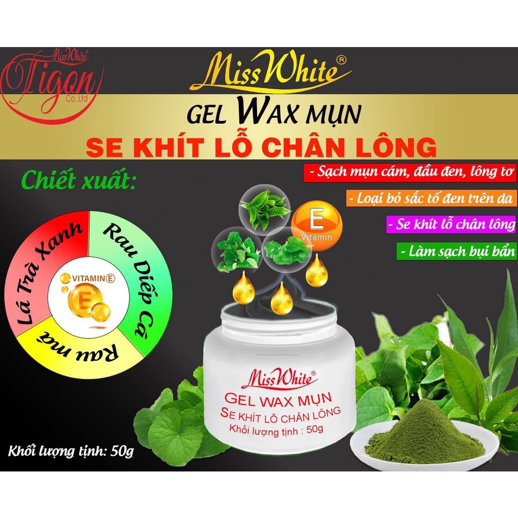 Gel hút mụn Miss White than tre hoạt tính