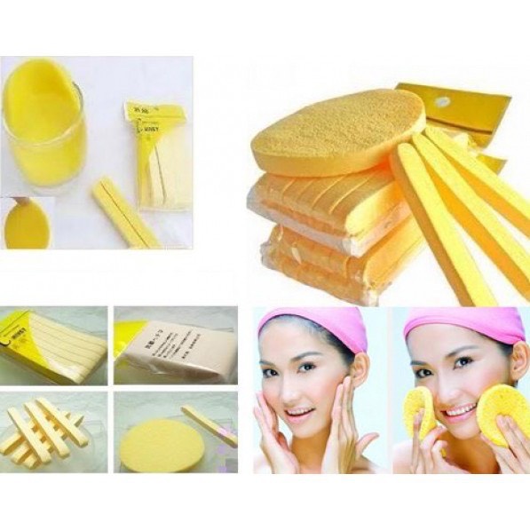 Bông mút rửa mặt bọt biển Chivey gói 12 miếng