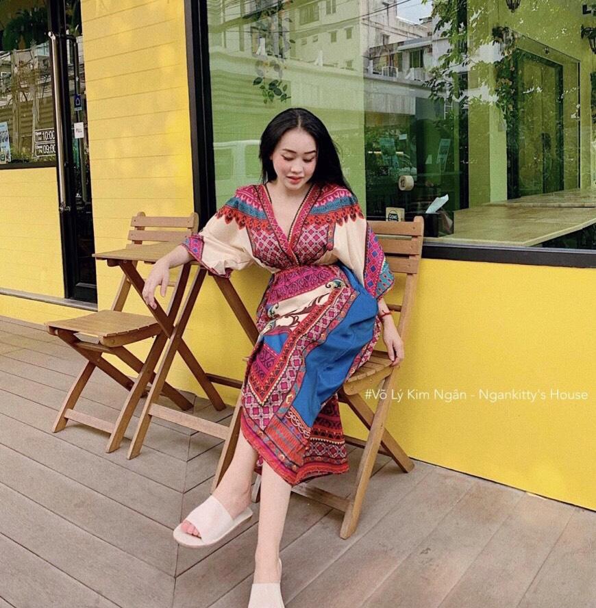 (HÌNH THẬT) ĐẦM MAXI THỔ CẨM HÀNG THIẾT KẾ MỚI NHẤT 2019