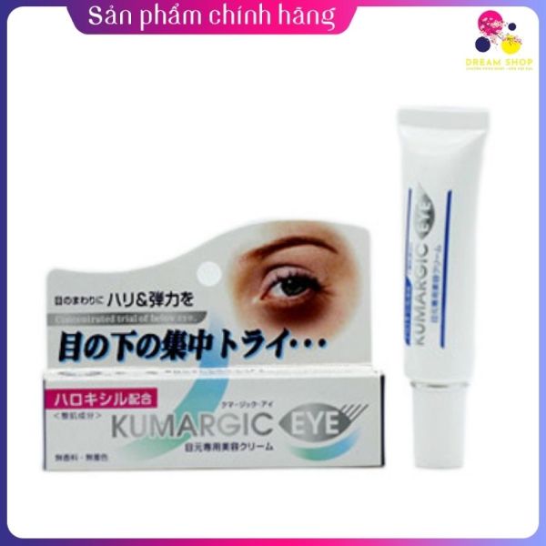 Kem giảm thâm mắt Kumargic Eye Cream Nhật Bản chính hãng, dreamshopvietnam, chống lại các dấu hiệu lão hóa da vùng mắt, nếp nhăn nhẹ và sâu, da kém đàn hồi, thiếu săn chắc, khô da