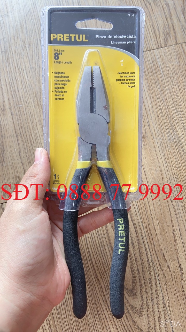 Kềm răng 200mm Pretul - 22609