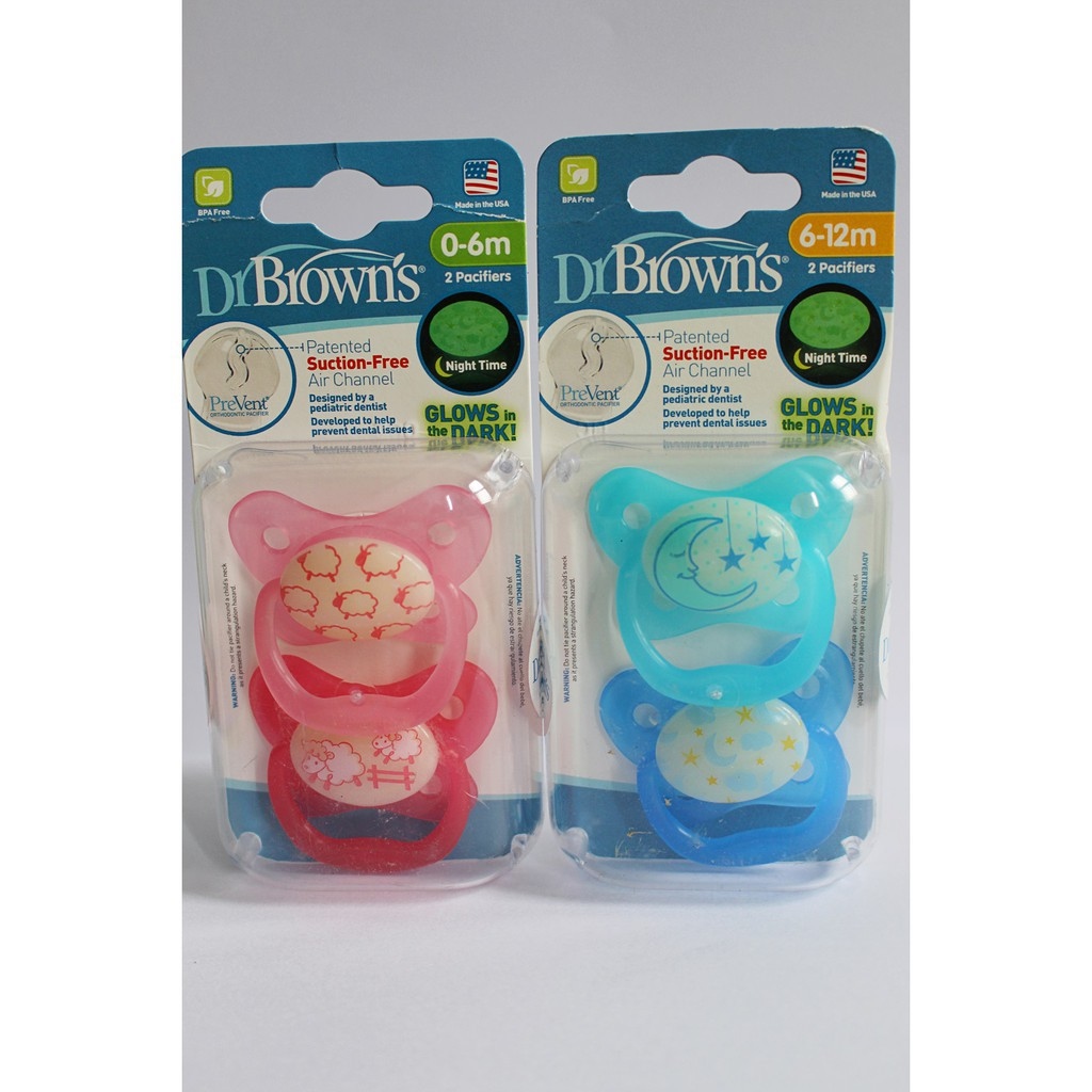 Bộ 2 ti giả phát sáng dạ quang Dr Brown's