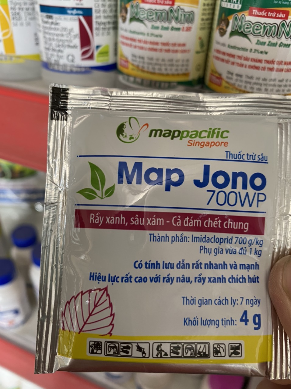 Map JONO đặc trị rầy , bọ chích hút, sâu xanh cho hoa hồng, hoa mai & cây cảnh (4g)