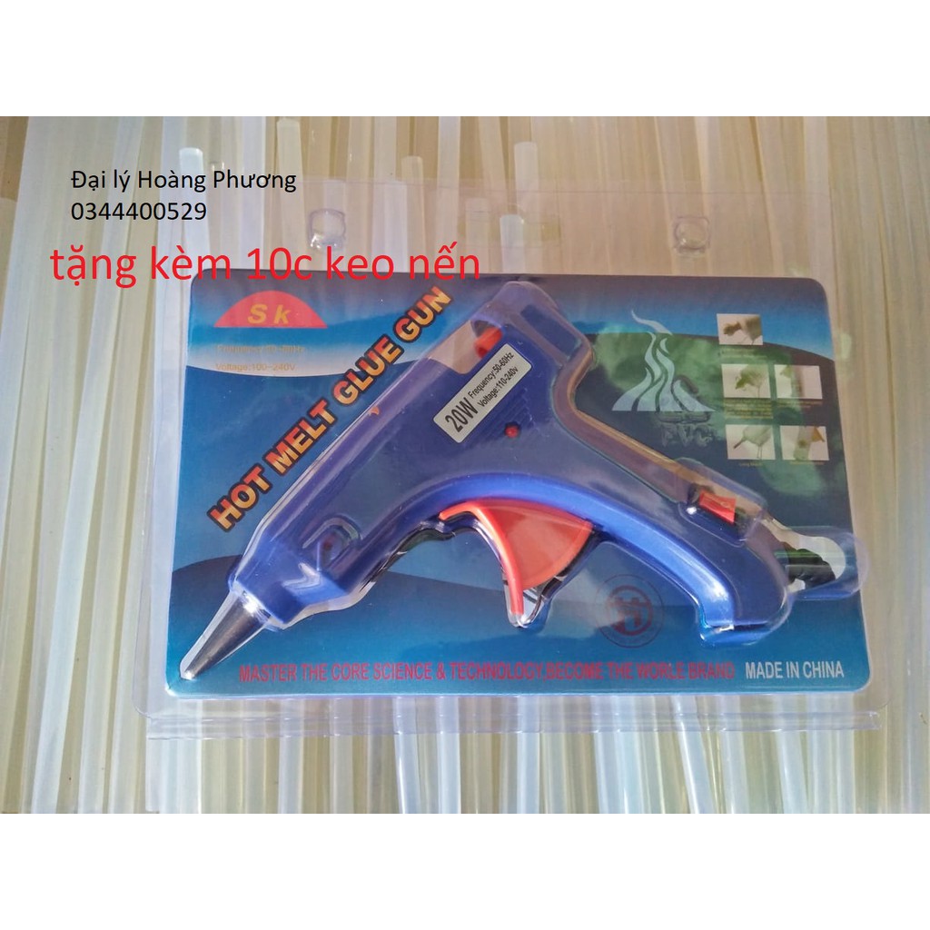 Combo Súng Keo Nến + 10 Cây Keo Nến 25Cm