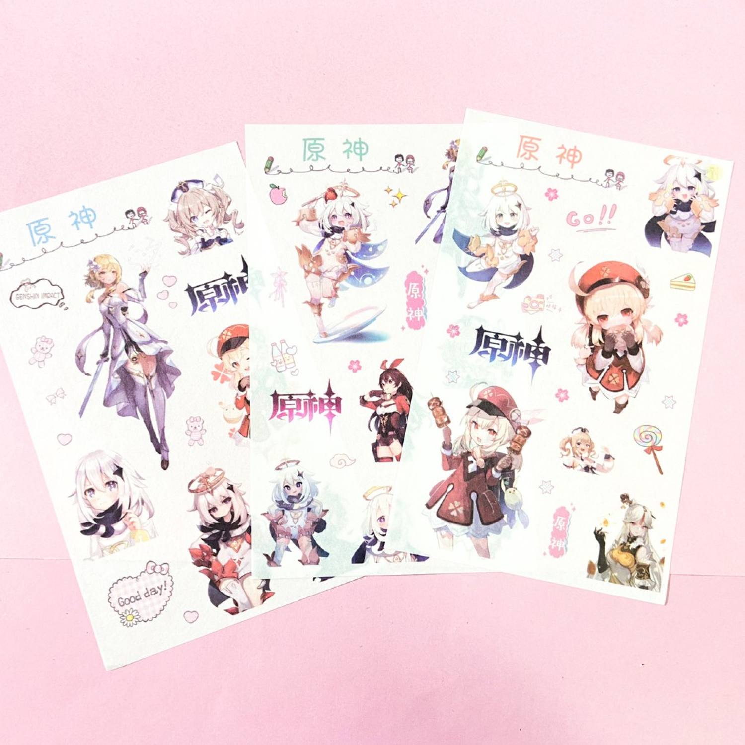 Lẻ tấm  Ảnh dán sticker in hình GENSHIN IMPACT game anime chibi trang trí