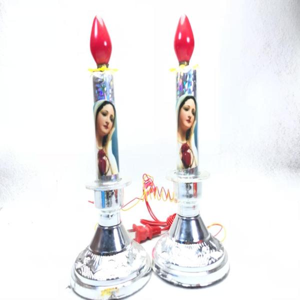 Đèn bàn thờ hình nến Thiên Chúa cực đẹp ( Bộ 2 đèn ) - Điện Việt