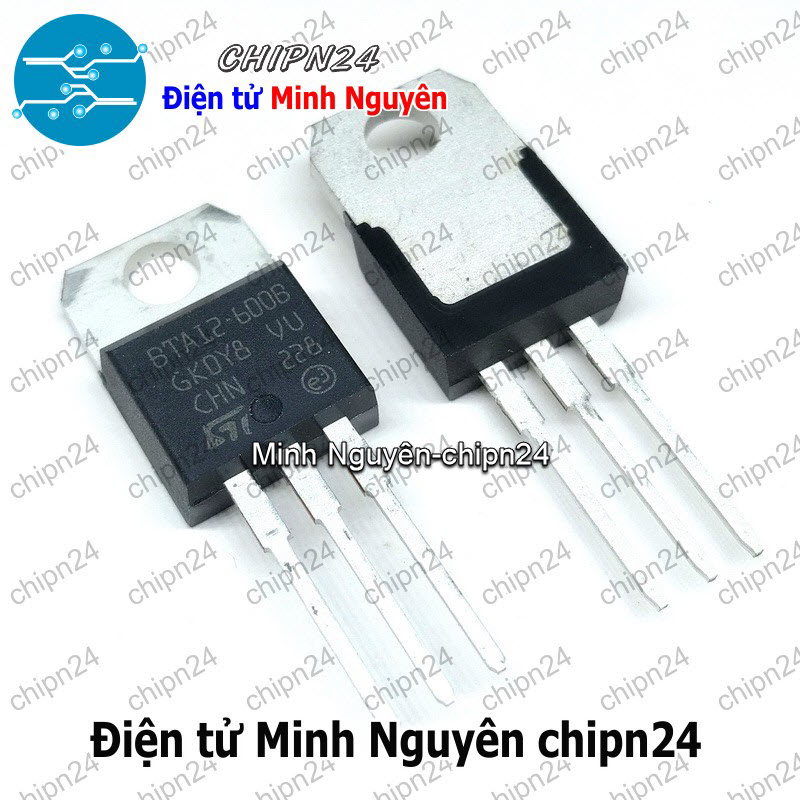 [2 con] (KT1) Triac BTA12-600B TO-220 12A 600V (BTA12-600 BTA12) - HH000685