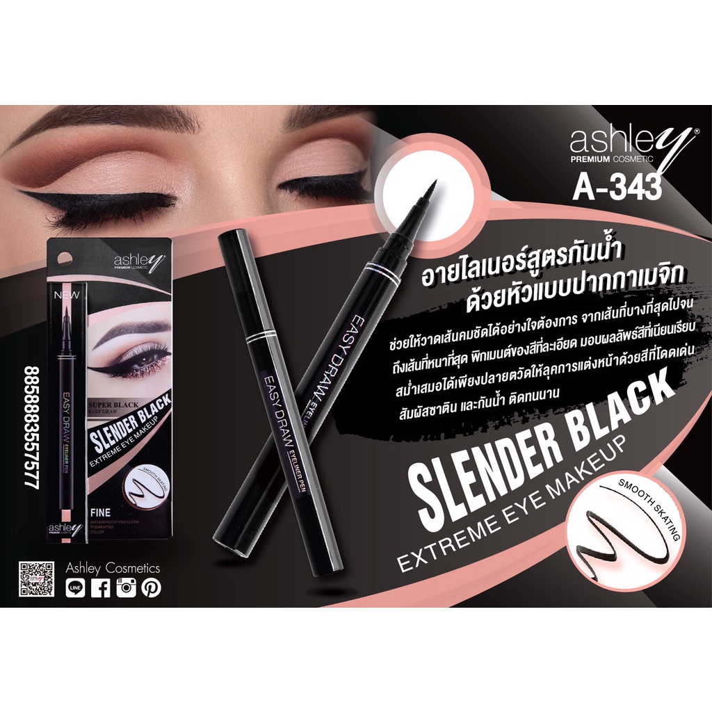 Bút kẻ mắt nước Ashley Easy Draw Eyeliner Pen model A-343