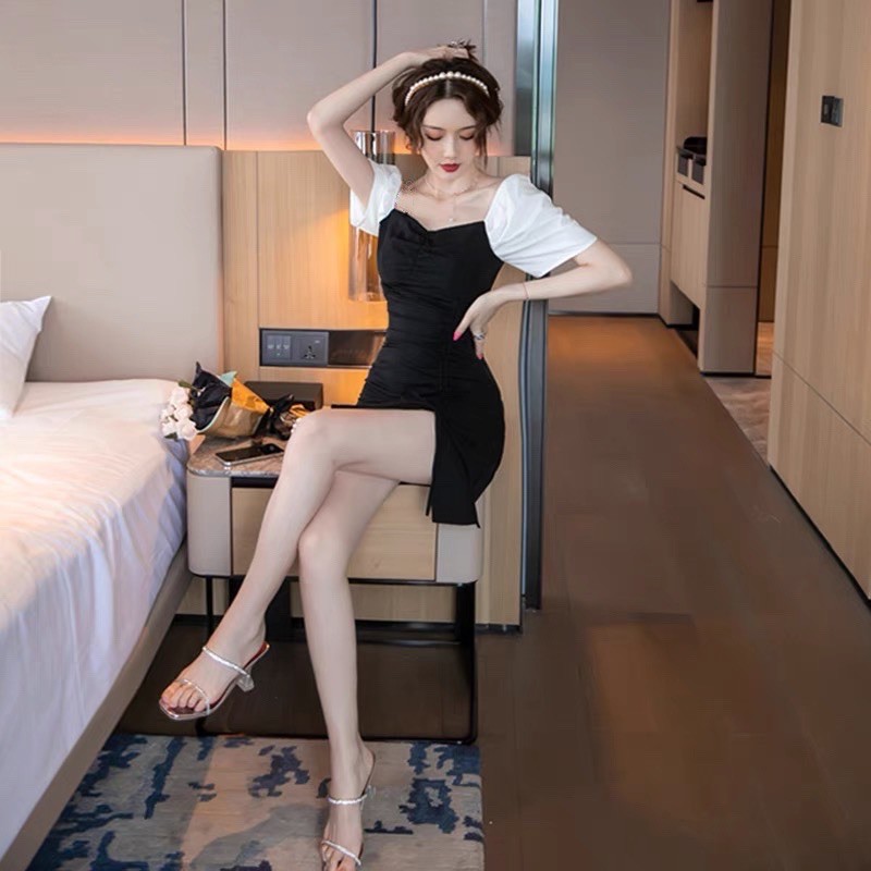 Đầm xẻ tà rút Big size 2022