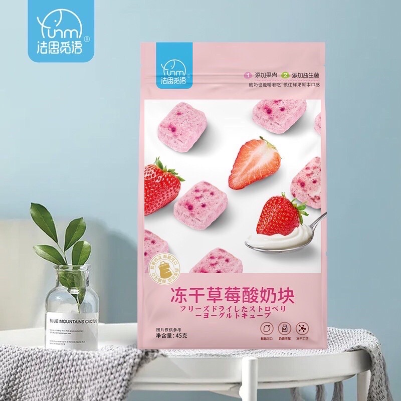 Sữa chua khô sấy lạnh đủ vị trái cây 45gr