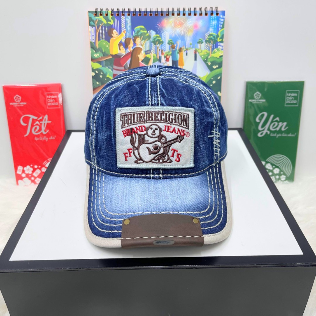 Nón Kết Jean Ông Địa Tài Lộc Cao Cấp /Màu Xanh