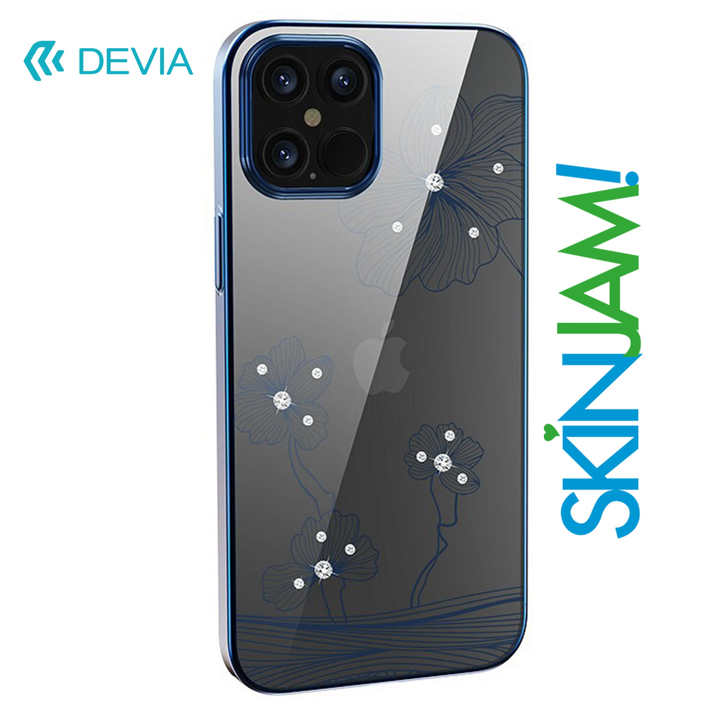 Ốp Lưng Viền Màu Đính Đá SWAROVSKI DEVIA Ip 13Promax/13Pro/ 13/ 12Promax/ 12/ 12Pro/ 12 Mini Quá Đẹp Cho Các Chị Em
