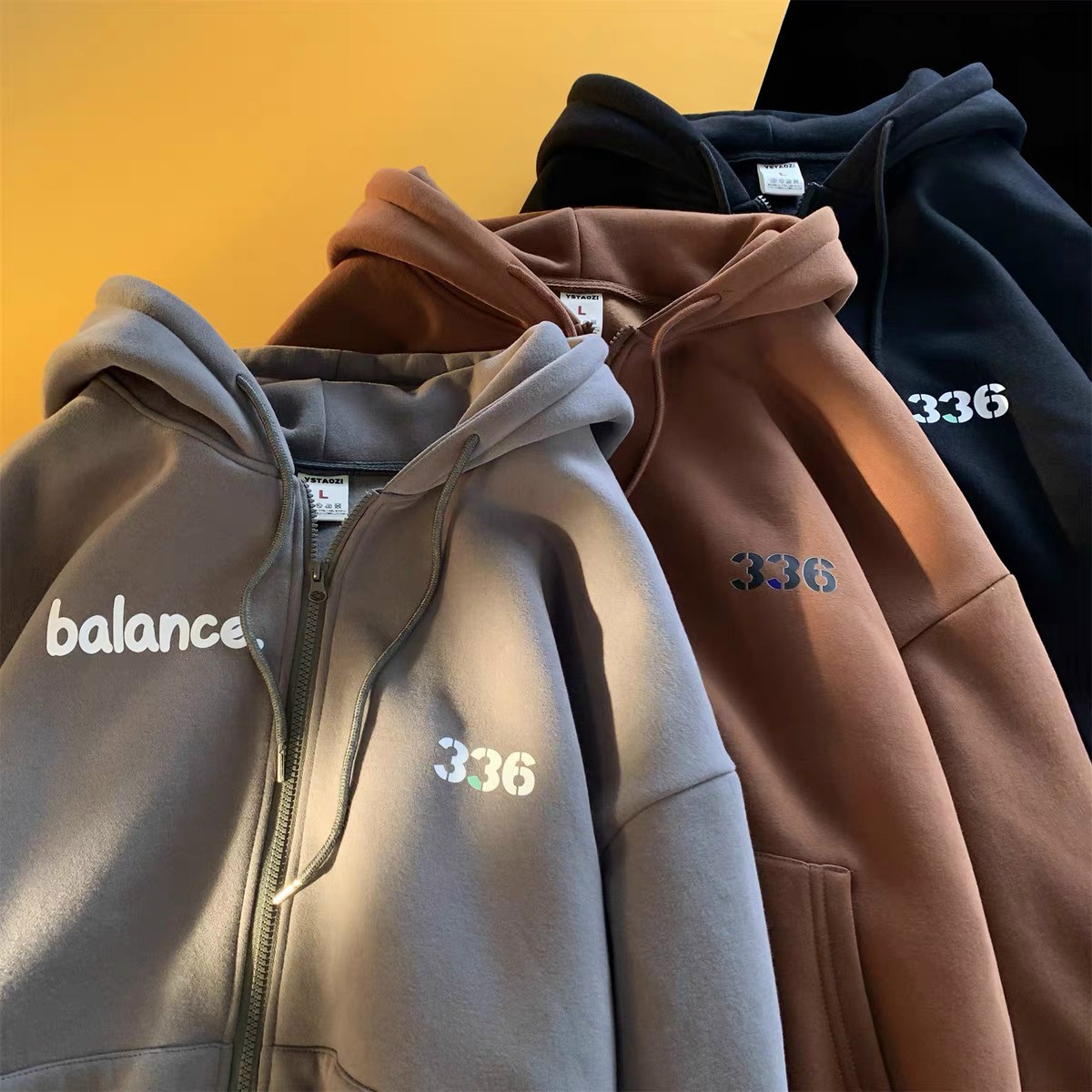 (Mẫu Mới )Áo Khoác Hoodie & Sweater Nam Nữ, Áo Khoác Nỉ Thêu Chữ BALANCE Phối Số 336 Chất Nỉ Mềm Mịn UTS