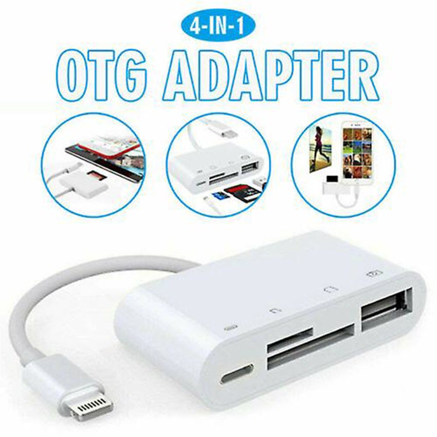 Cáp OTG lightning 4 in 1 cho Iphone Ipad