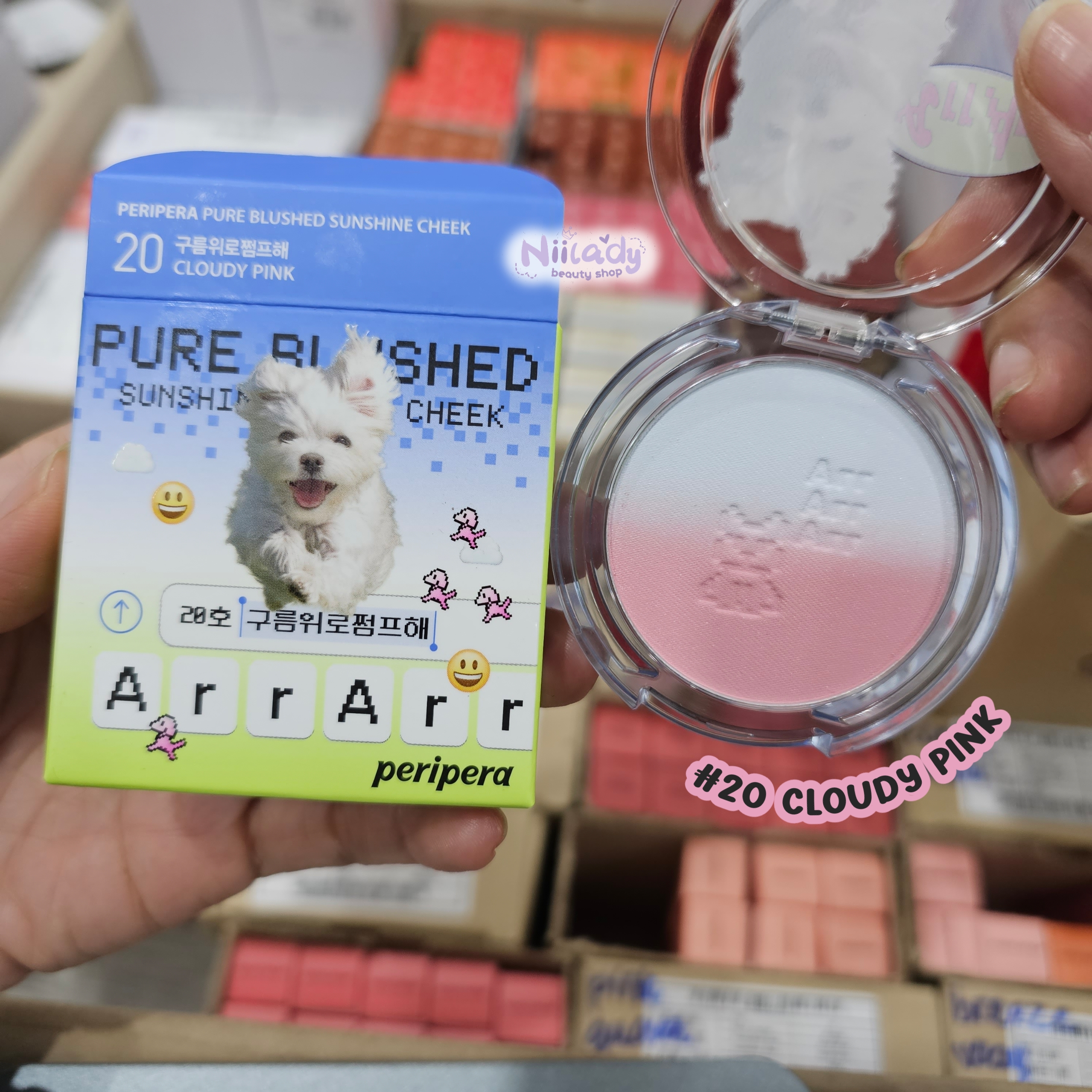 Má hồng Peripera Pure Blushed Sunshine Cheek, Custom Cheek