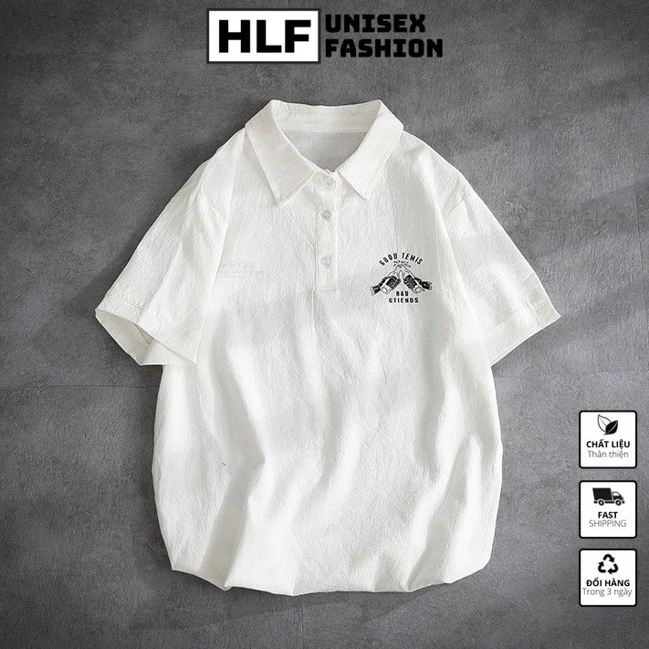 Áo polo thun cổ trụ 2 chai bia good time nam nữ áo thun size có cổ HLFashion