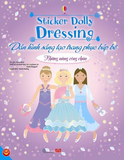 Fahasa - dán hình sáng tạo trang phục búp bê - những nàng công chúa