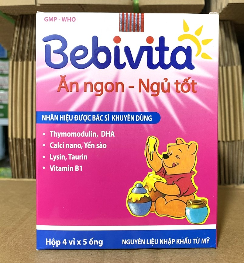 Bebivita ăn ngon  ngủ tốt giúp bé ăn ngon ngủ tốt bé thông minh, hỗ trợ bé kén ăn, ngủ không ngon giấc