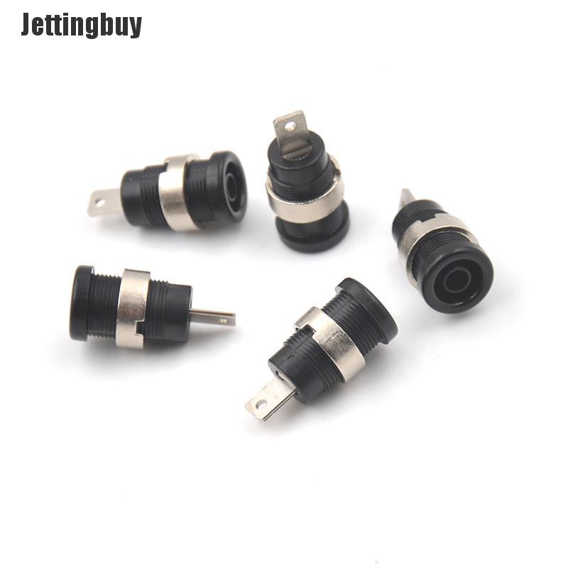 Jettingbuy 5pcs 4 mm giắc cắm bắp chuối giắc cắm cái ổ cắm phích cắm đầu nối dây điện 5 màu sắc
