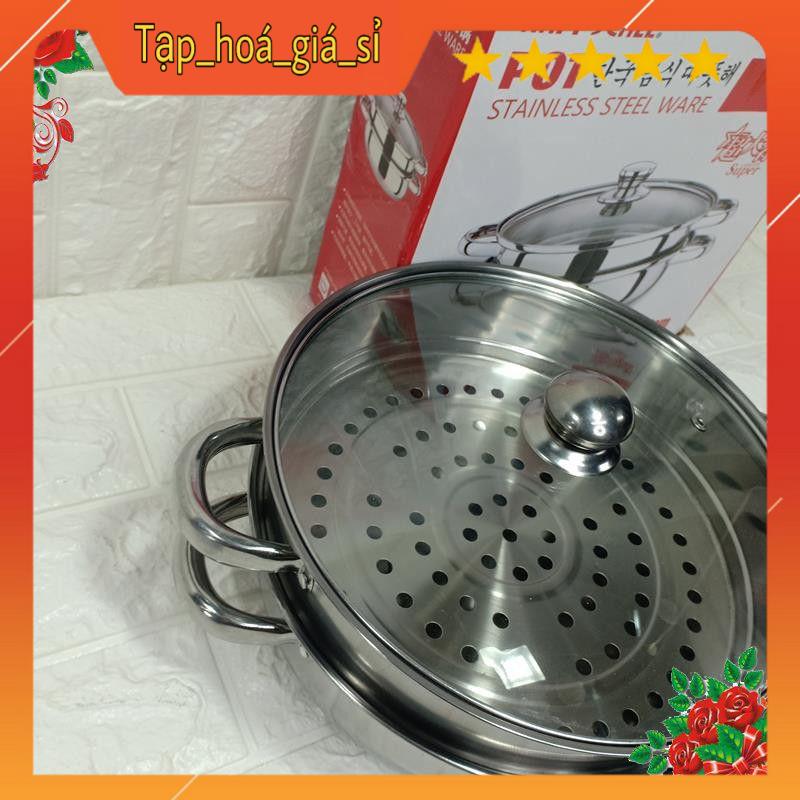 Nồi hấp inox 2 tầng size 28cm