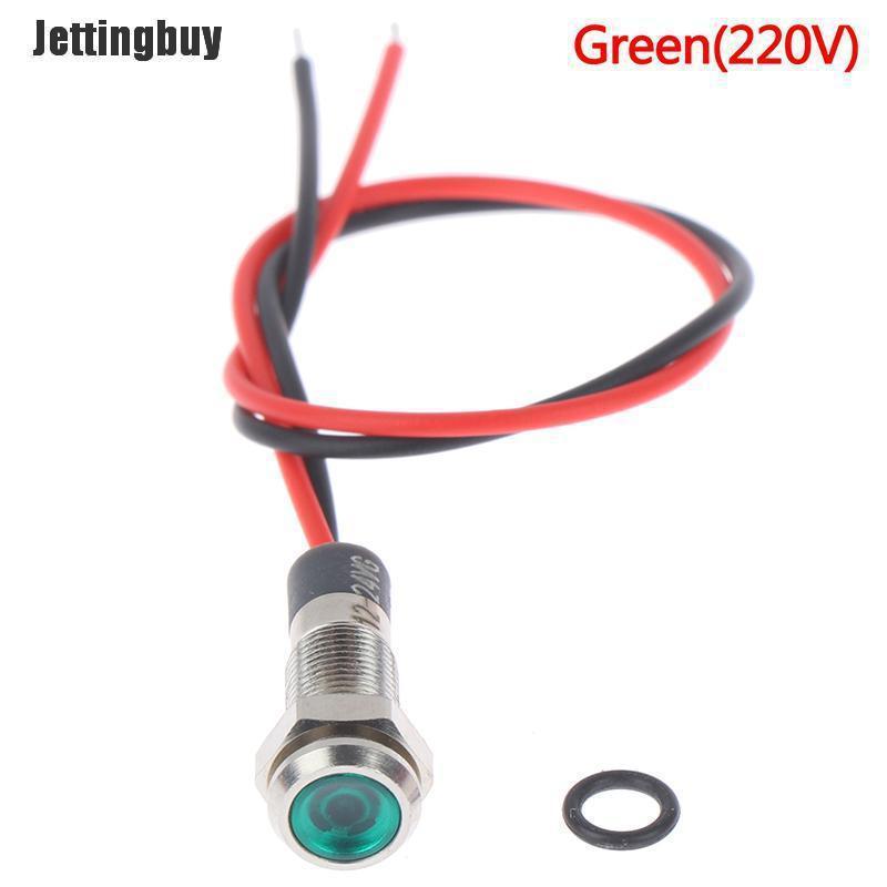 Jettingbuy P67 waterproof 6mm led metal warning indicator light 3v 5v 6v 12v 24v 220v