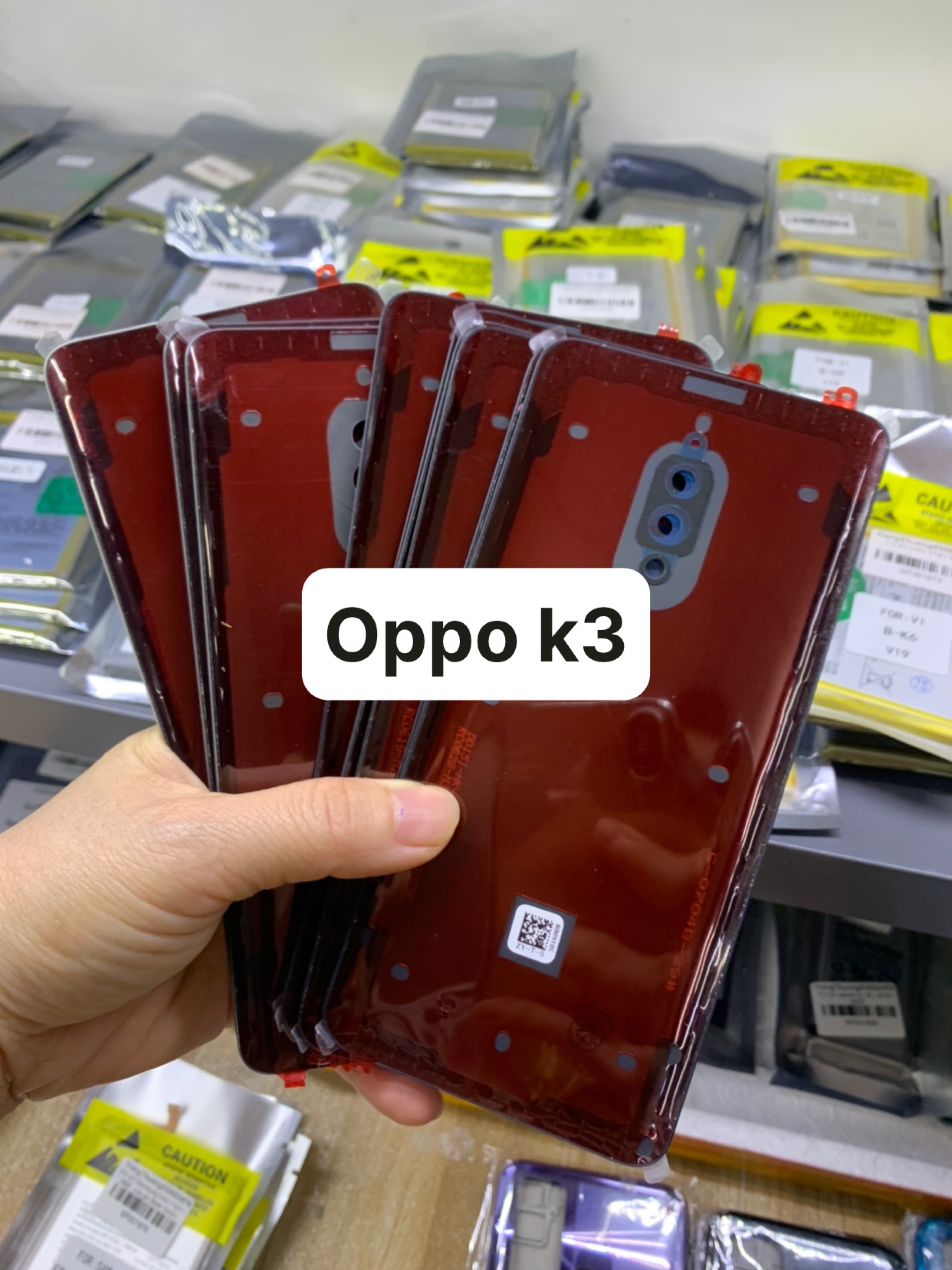 Full bộ vỏ oppo k3 zin ( gồm;lưng,sườn,xương,phím bấm kính cam, khay sim