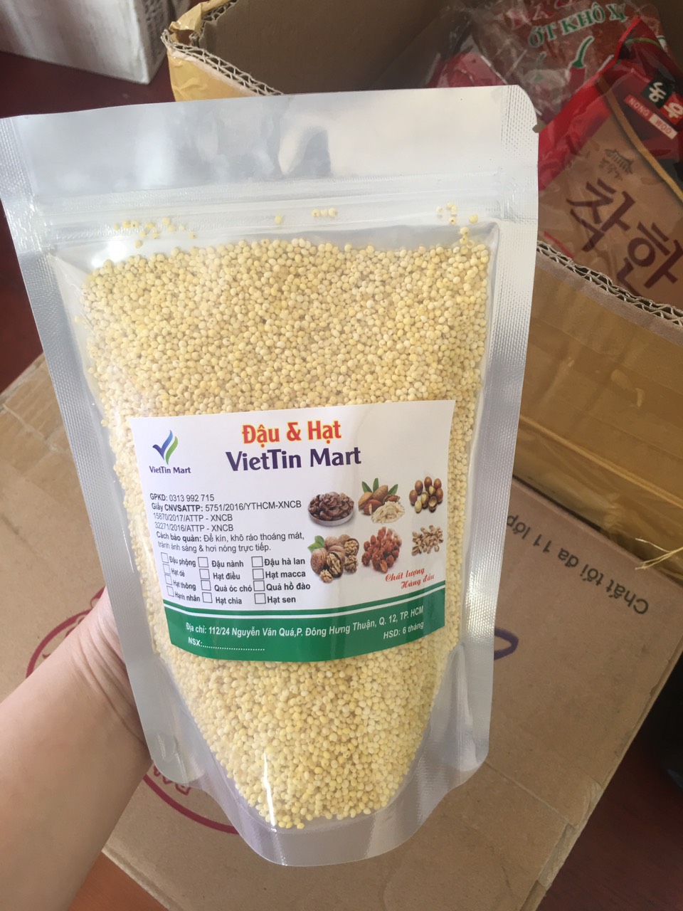 [HCM]Hạt kê vàng hữu cơ đã bóc vỏ - 500g