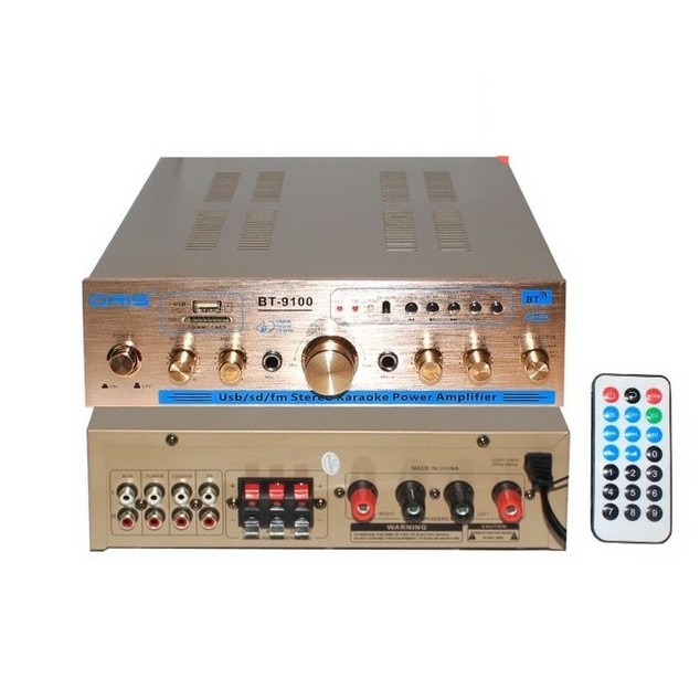 AMPLY MINI KARAOKE 300W ORIS BT-9100 CÓ BLUETOOTH