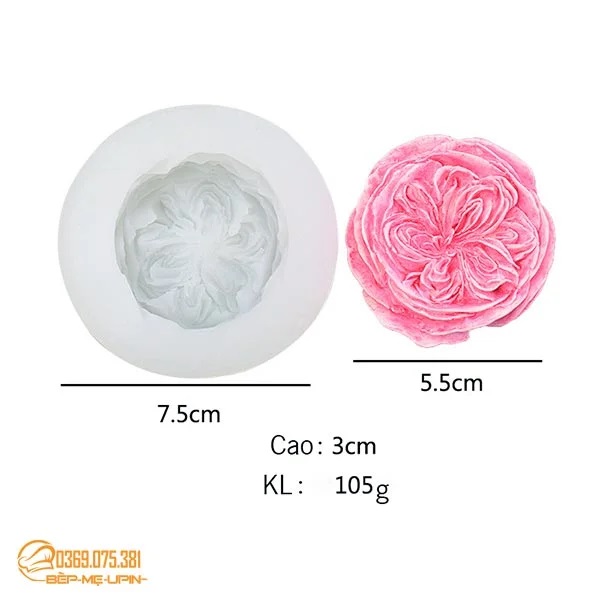 Khuôn silicon hoa hồng anh mẫu 2