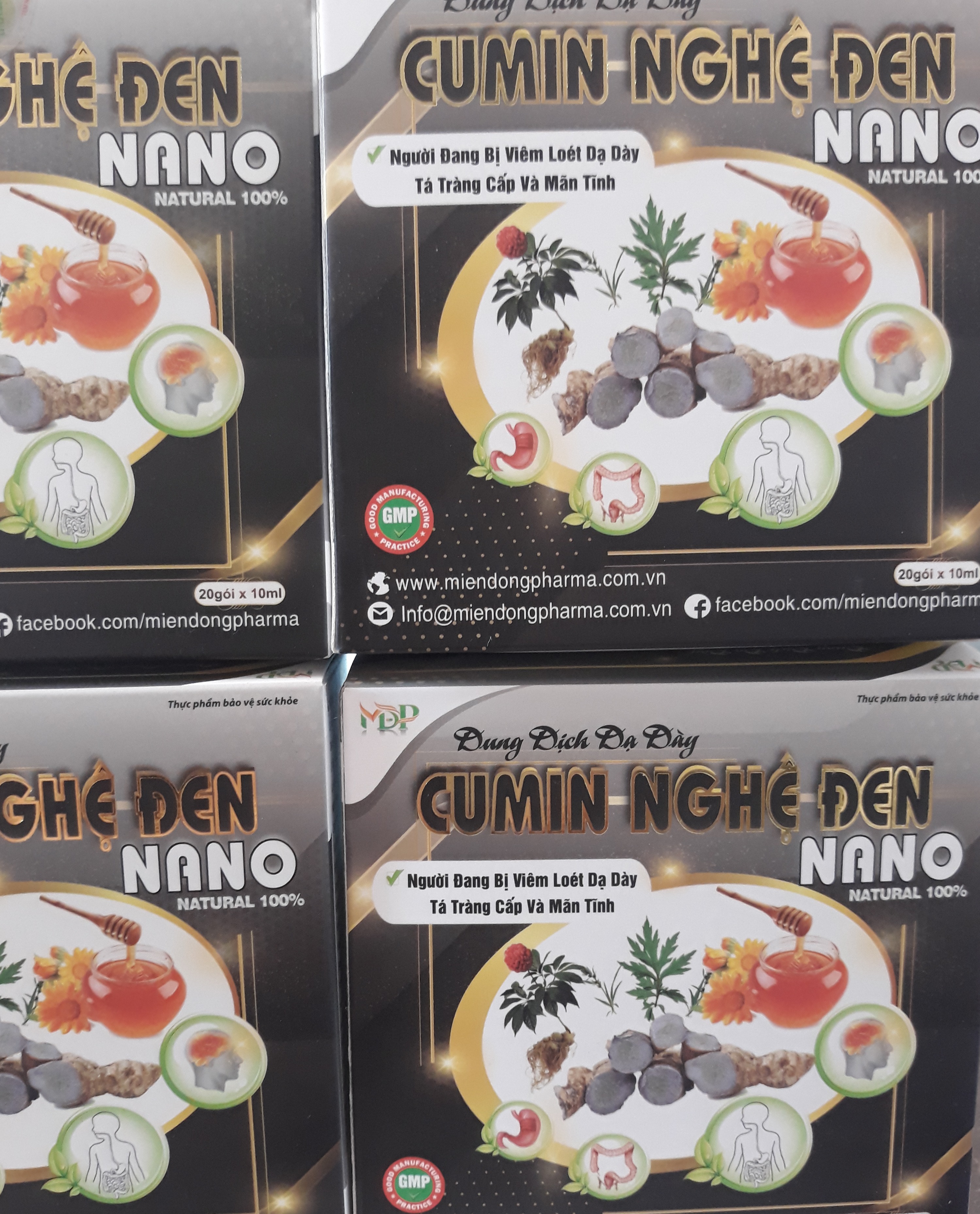Dung dịch nghệ đen hộp 20 gói