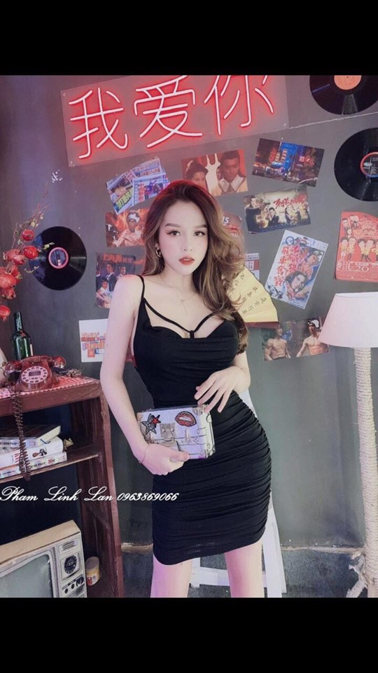 [HCM]Đầm body cổ V đáng yêu ( Tặng kèm phụ kiện NB Jewerly )